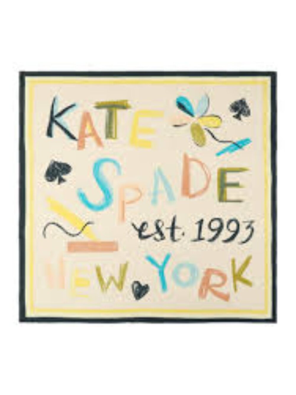 NWT Kate Spade 100% Silk Scribble square Scarf